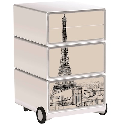 Artikelbild für PAPERFLOW easyBox Business Rollcontainer weiß, bunt 4 Auszüge 39,0 x 43,6 x 64,2 cm, Artikelnummer 215289