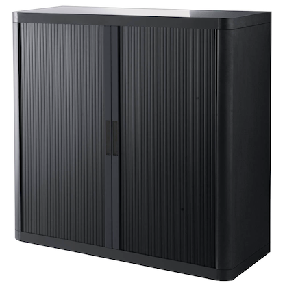 Artikelbild für PAPERFLOW easyOffice Rollladenschrank schwarz ohne Fachböden 110,0 x 41,5 x 104,0 cm, Artikelnummer 663955