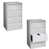 Artikelbild 1 für BISLEY LIGHT Hängeregistraturschrank lichtgrau 4 Schubladen 80,0 x 62,2 x 132,1 cm, Artikelnummer 894980