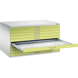 Artikelbild 1 für CP 7200 Planschrank clowngrün, lichtgrau 10 Schubladen 135,0 x 96,0 x 76,0 cm, Artikelnummer 682942