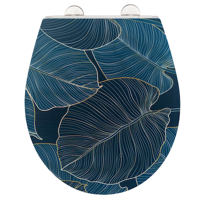 Artikelbild 4 für WENKO WC-Sitz mit Absenkautomatik Big Leaves blau, Artikelnummer 815153