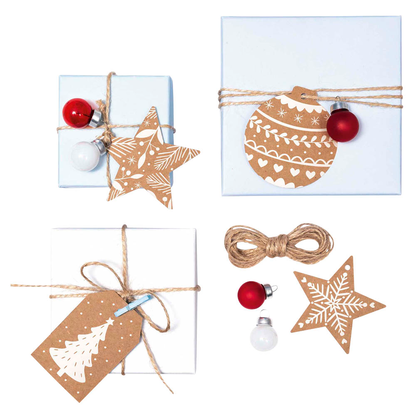 Artikelbild 3 für folia Geschenkanhänger natur Weihnachten 12 St., Artikelnummer 369399