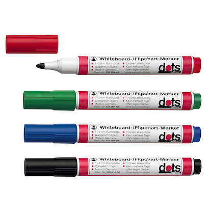Artikelbild 20 für dots Whiteboard-Marker farbsortiert 1,5 - 3,0 mm, 4 St., Artikelnummer 538504