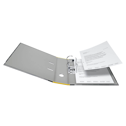 Artikelbild 3 für FALKEN Recycling Ordner gelb marmoriert Karton 8,0 cm DIN A4, Artikelnummer 872283