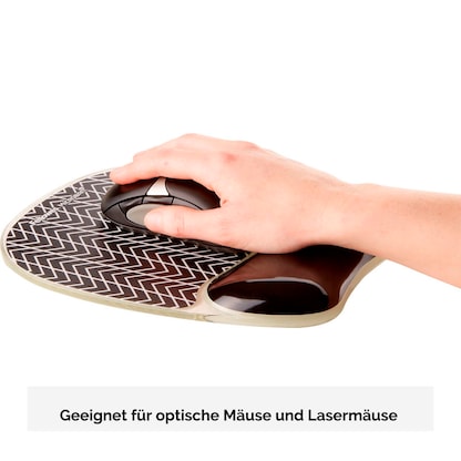 Artikelbild 3 für Fellowes Mousepad mit Handgelenkauflage Photo Gel Zick-Zack schwarz, weiß, Artikelnummer 780167