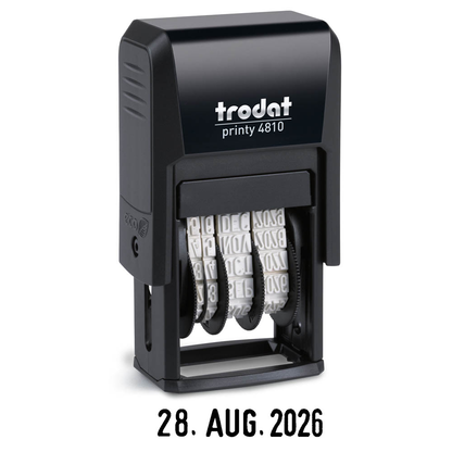 Artikelbild 1 für trodat Datumstempel printy-dater 4810 selbstfärbend schwarz, 1 St., Artikelnummer 499558