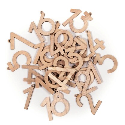 Artikelbild 4 für folia Adventskalenderzahlen natur, Artikelnummer 369369