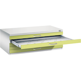 Artikelbild 1 für CP 7100 Planschrank clowngrün, lichtgrau 5 Schubladen 110,0 x 76,5 x 42,0 cm, Artikelnummer 682878