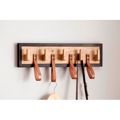 Artikelbild 5 für WOHNLING Wandgarderobe WL6.786 braun Holz 5 Haken 60,0 x 15,0 cm, Artikelnummer 314528