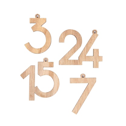 Artikelbild 5 für folia Adventskalenderzahlen natur, Artikelnummer 369369