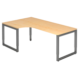 Artikelbild 1 für HAMMERBACHER RS82 höhenverstellbarer Schreibtisch ahorn L-Form, Kufen-Gestell grau 200,0 x 120,0 cm, Artikelnummer 865562