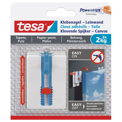 Artikelbild für tesa Powerstripes Klebenägel für max. 2,0 kg 4,5 x 6,4 cm, 2 St., Artikelnummer 187084
