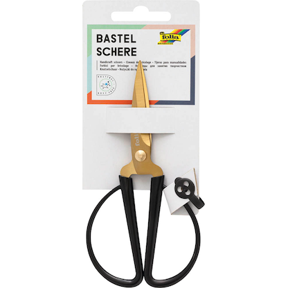 Artikelbild 4 für folia Papierschere Bastelschere schwarz/gold 14,5 cm, Artikelnummer 738751