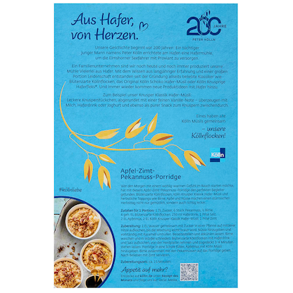 Artikelbild 4 für Kölln Knusper Klassik Müsli 600,0 g, Artikelnummer 296257