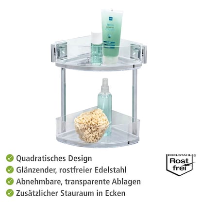 Artikelbild 3 für WENKO Quadro Duschregal Edelstahl, rostfrei, Artikelnummer 529513