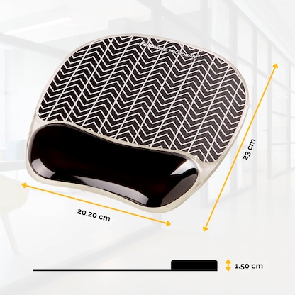 Artikelbild 6 für Fellowes Mousepad mit Handgelenkauflage Photo Gel Zick-Zack schwarz, weiß, Artikelnummer 780167