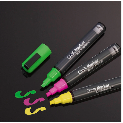 Artikelbild 3 für SIGEL Kreidemarker farbsortiert 1,0 - 5,0 mm, 3 St., Artikelnummer 537985