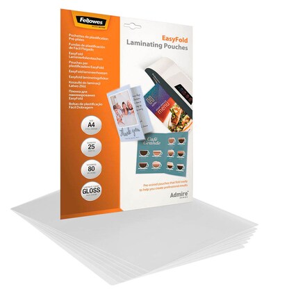 Artikelbild 15 für 25 Fellowes Admire Easy Fold Laminierfolien glänzend für A4 80 micron, Artikelnummer 452058