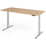 Artikelbild 1 für BaseLite elektrisch höhenverstellbarer Schreibtisch eiche rechteckig, T-Fuß-Gestell silber 180,0 x 80,0 cm, Artikelnummer 271068