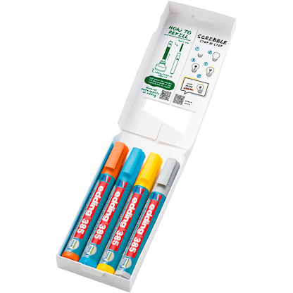 Artikelbild 3 für edding 385 Flipchart-Marker farbsortiert 1,0 - 5,0 mm, 4 St., Artikelnummer 530347