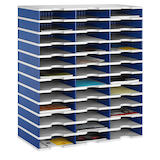 Artikelbild 1 für styro Sortierstation Styrodoc grau/blau mit 36 Fächer, Artikelnummer 435958