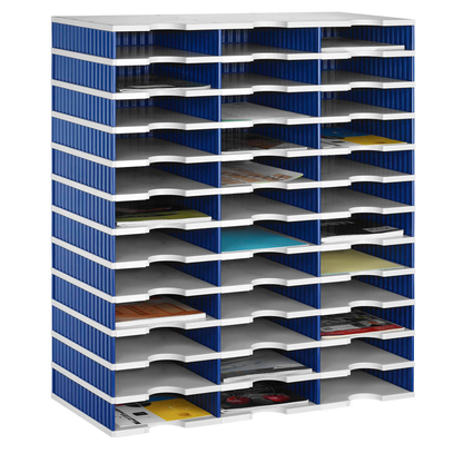 Artikelbild für styro Sortierstation Styrodoc grau/blau mit 36 Fächer, Artikelnummer 435958