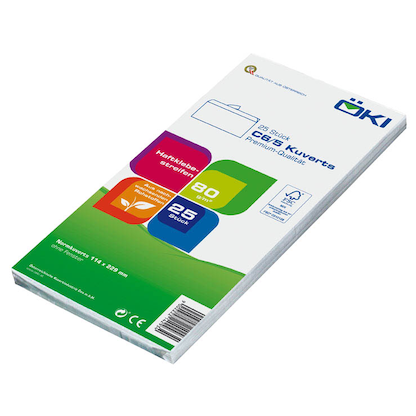 Artikelbild 2 für ÖKI Briefumschläge DIN lang ohne Fenster Offset weiß haftklebend 25 St., Artikelnummer 505887