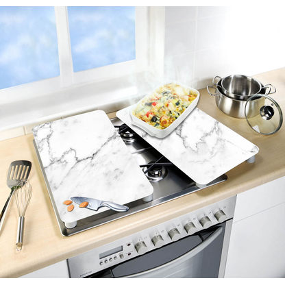 Artikelbild 6 für WENKO Herdabdeckplatten Marmor weiß, grau, 2 St., Artikelnummer 530834