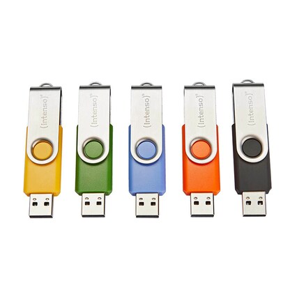 Artikelbild 2 für 10 Intenso USB-Sticks Basic Line blau, gelb, grün, orange, schwarz 8 GB, Artikelnummer 453468