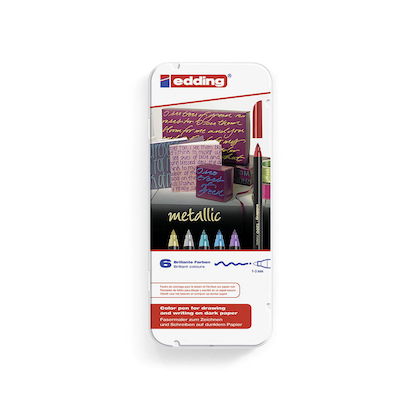 Artikelbild 13 für edding 1200 metallic Filzstifte farbsortiert, 6 St., Artikelnummer 601563