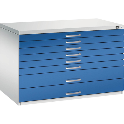 Artikelbild 4 für CP 7100 Planschrank lichtgrau, enzianblau 8 Schubladen 110,0 x 76,5 x 76,0 cm, Artikelnummer 682486