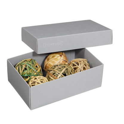 Artikelbild für 3 BUNTBOX M Geschenkboxen 1,1 l grau 17,0 x 11,0 x 6,0 cm, Artikelnummer 303772