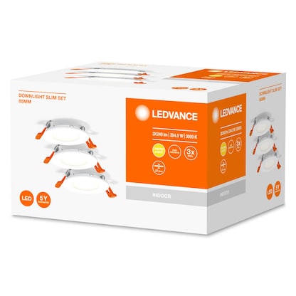 Artikelbild 5 für LEDVANCE RECESS SLIM DOWNLIGHT LED-Einbaustrahler-Set weiß 4,5 W, Artikelnummer 533673