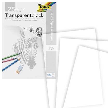 Artikelbild 24 für folia Transparentpapier 80 g/qm, 25 Blatt, Artikelnummer 156277