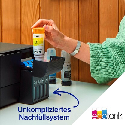 Artikelbild 7 für AKTION: EPSON EcoTank ET-2860 3 in 1 Tintenstrahl-Multifunktionsdrucker schwarz mit 40 Euro CashBack, Artikelnummer 241509