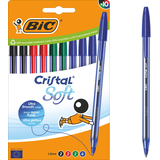 Artikelbild 1 für BIC Kugelschreiber Cristal Soft transparent, Schreibfarbe: farbsortiert, 10 St., Artikelnummer 385217