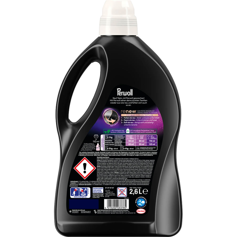 Perwoll BLACK renew Waschmittel flüssig, 2,6 l
