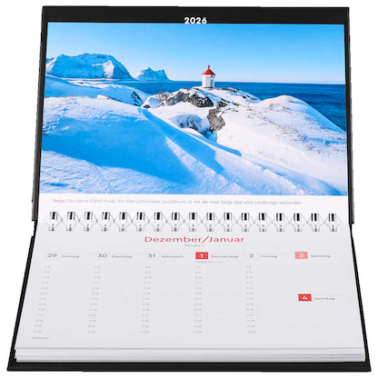 Artikelbild 2 für KUNTH Tischquerkalender Hurtigruten 2026, Artikelnummer 575658