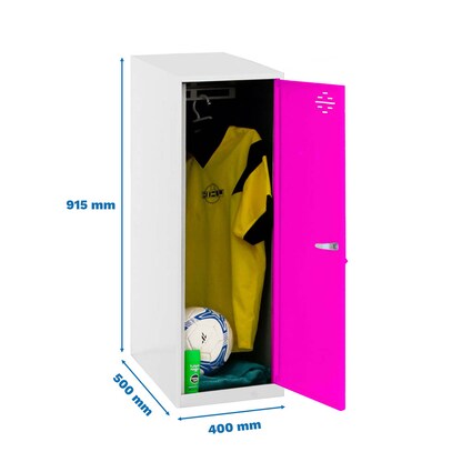Artikelbild 2 für Simonrack Spind SIMONLOCKER DISM SINGLE weiß, pink 8425437118074, 1 Schließfach 40,0 x 50,0 x 91,5 cm, Artikelnummer 355569