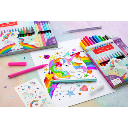 Artikelbild 3 für AKTION: FABER-CASTELL Einhorn Filzstifte farbsortiert, 13 St. + GRATIS Einhornsticker, Artikelnummer 589974
