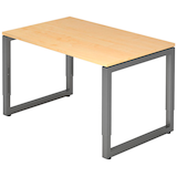 Artikelbild 1 für HAMMERBACHER RS12 höhenverstellbarer Schreibtisch ahorn rechteckig, Kufen-Gestell grau 120,0 x 80,0 cm, Artikelnummer 865776