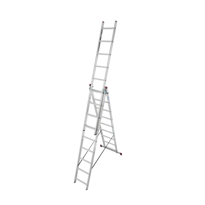 Artikelbild für KRAUSE Vielzweckleiter CORDA silber 3x 9 Sprossen, H: 250,0 cm, Artikelnummer 665277
