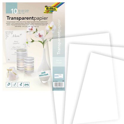 Artikelbild 10 für folia Transparentpapier 115 g/qm, 10 Blatt, Artikelnummer 156260