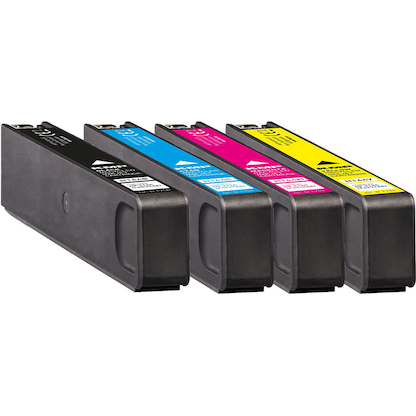 Artikelbild 3 für KMP H164V schwarz, cyan, magenta, gelb Druckerpatronen kompatibel zu HP 913A (L0R95AE, F6T77AE, F6T78AE, F6T79AE), 4er-Set, Artikelnummer 312977