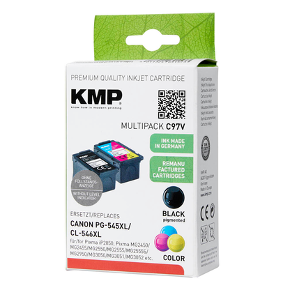 Artikelbild 2 für KMP C97V schwarz, color Druckköpfe kompatibel zu Canon PG-545XL + CL-546XL, 2er-Set, Artikelnummer 439740