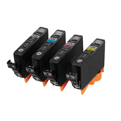 Artikelbild 2 für Canon CLI-526 C/M/Y/BK schwarz, cyan, magenta, gelb Druckerpatronen + Fotopapier, Artikelnummer 209249