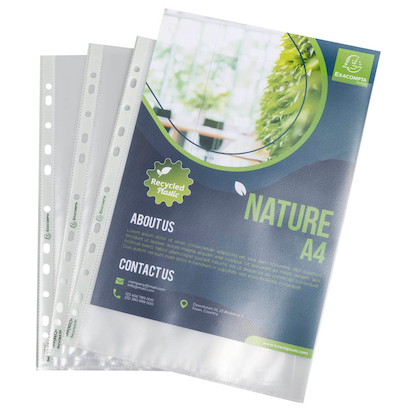Artikelbild für 50 Exacompta Prospekthüllen Forever DIN A4 transparent genarbt 0,09 mm, Artikelnummer 680324