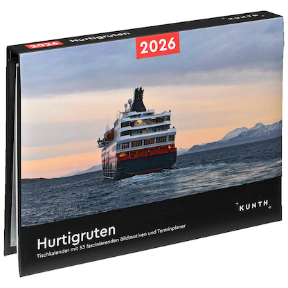 Artikelbild für KUNTH Tischquerkalender Hurtigruten 2026, Artikelnummer 575658