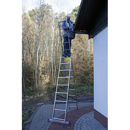 Artikelbild 2 für KRAUSE Vielzweckleiter CORDA silber 3x 9 Sprossen, H: 250,0 cm, Artikelnummer 665277