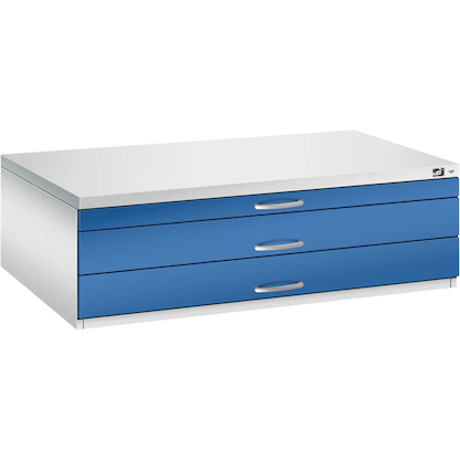 Artikelbild 4 für CP 7200 Planschrank lichtgrau, enzianblau 3 Schubladen 135,0 x 96,0 x 42,0 cm, Artikelnummer 682587